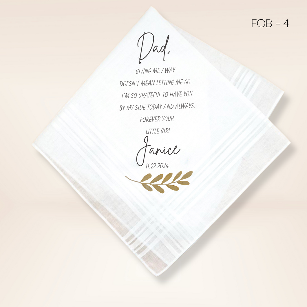 Father of Bride 4 Handkerchief