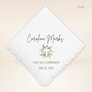 Girls Communion Handkerchief C-2