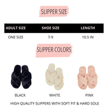 Personalized Fluffy Black Slippers