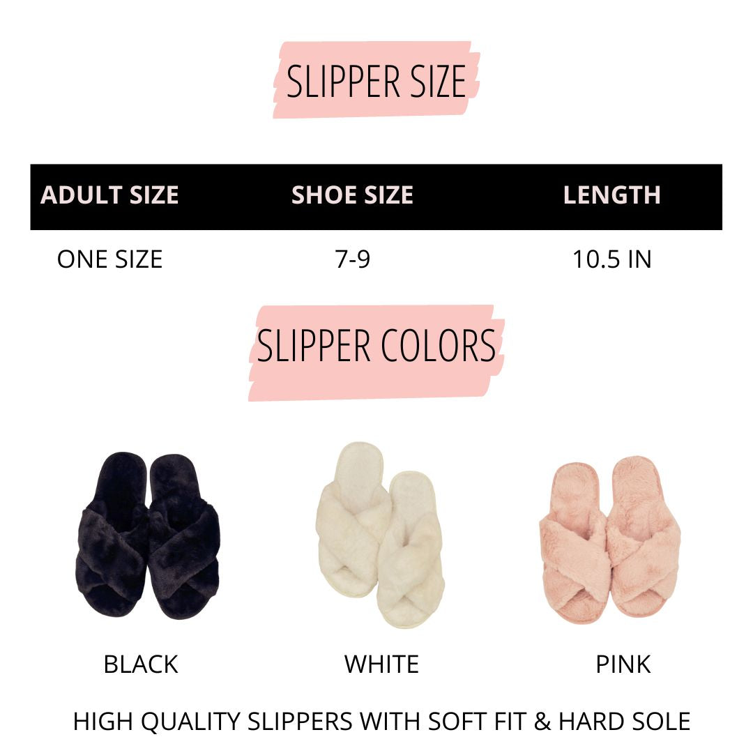 Personalized Pink Fluffy Slippers – SimplyNameIt