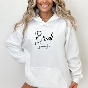 Bride and Name Pullover Hoodie