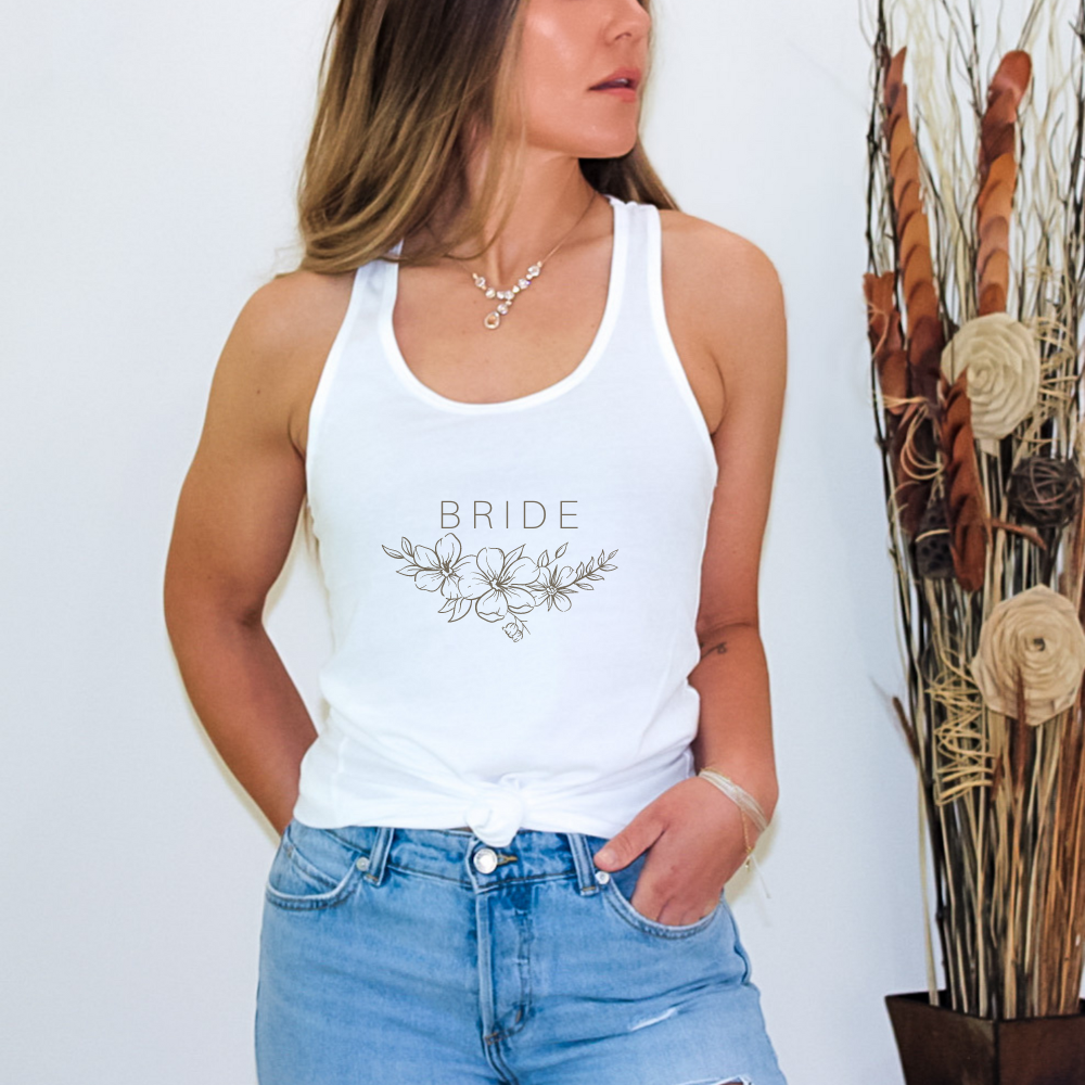 Bride with Flowers Tank Top