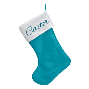 Ice Blue Embroidered Stocking - SimplyNameIt