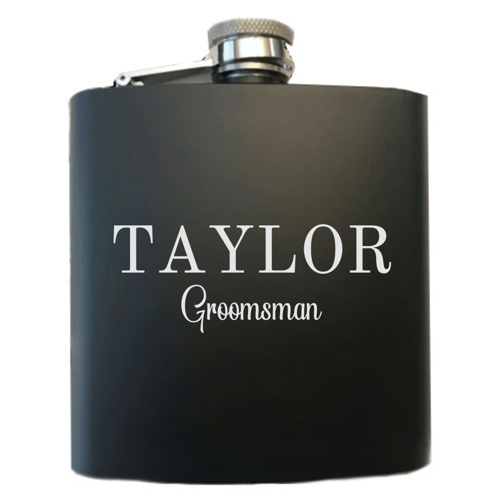 Personalized Groomsman Flask