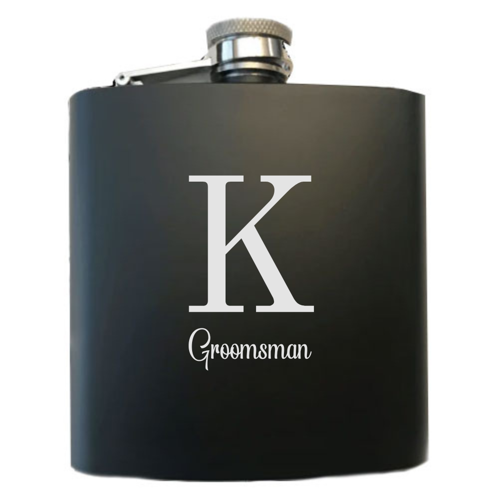 Groomsman with a Letter Flask