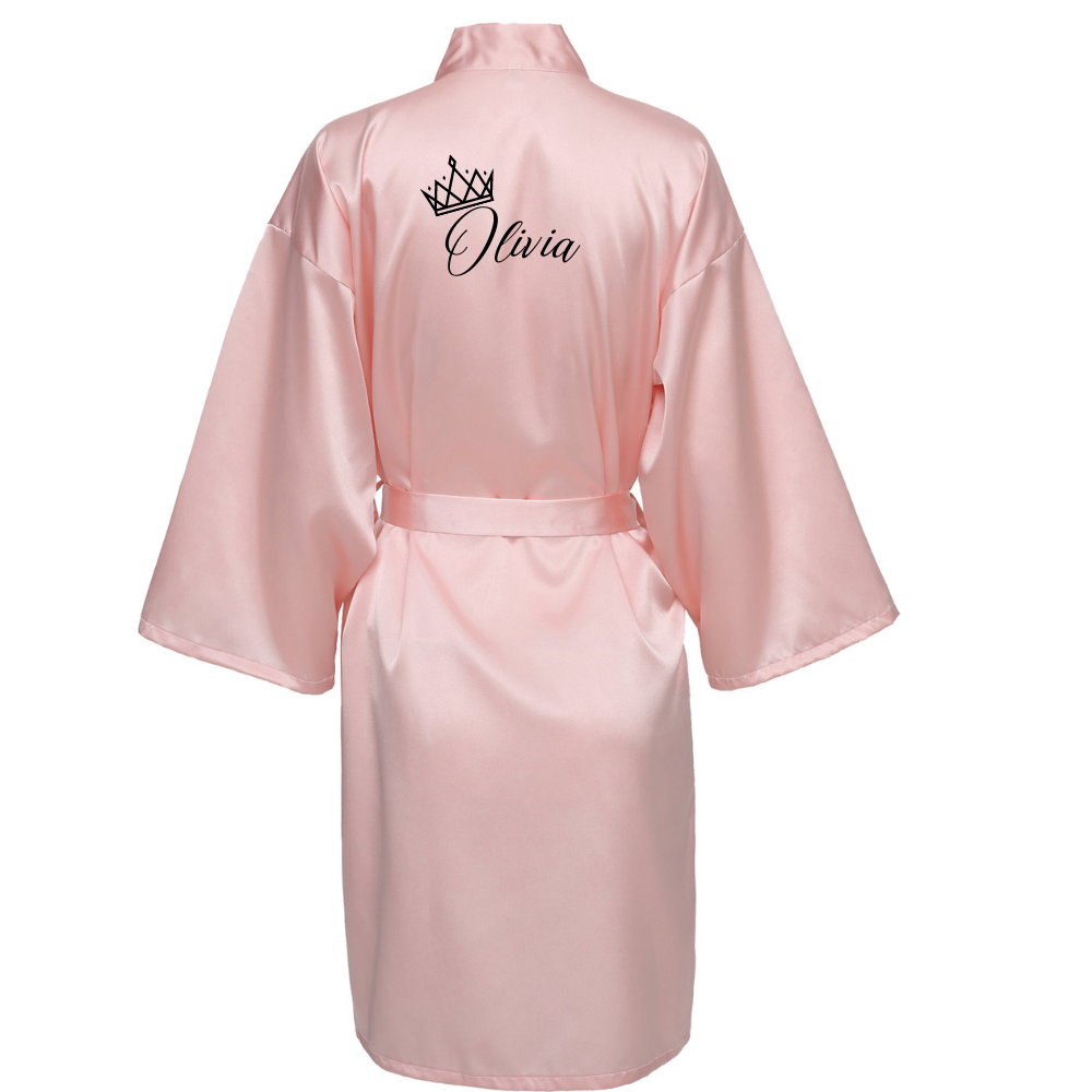 Personalized Pageant Name Satin Robe