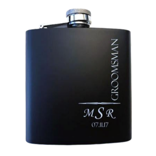 Groomsman Flask with Monogram - SimplyNameIt