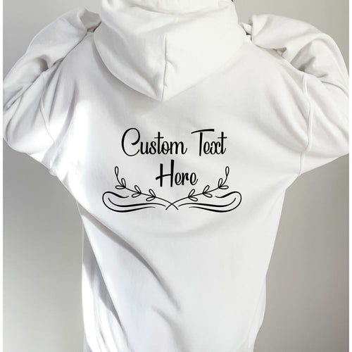 Custom Text Zip Up Hoodie