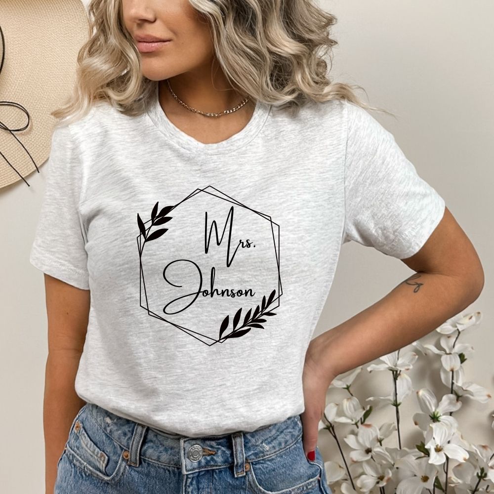 Mrs. Personalized Name T-Shirt