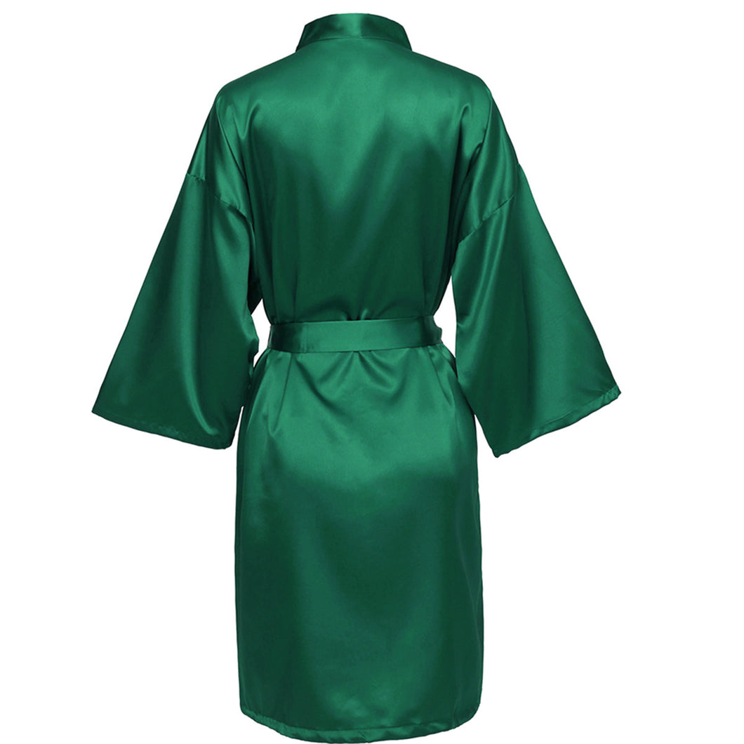 Emerald Satin Robe