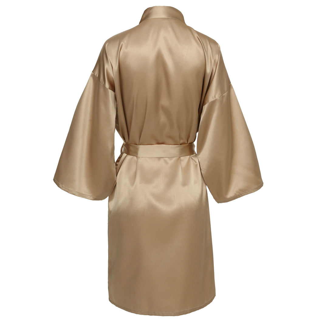 Champagne Satin Robe - SimplyNameIt