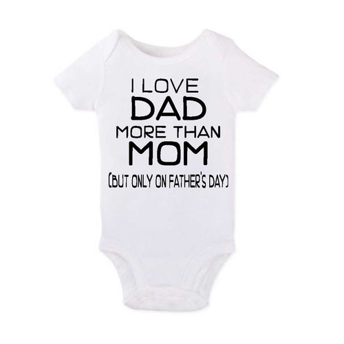 I love Dad more than Mom Onesie - SimplyNameIt