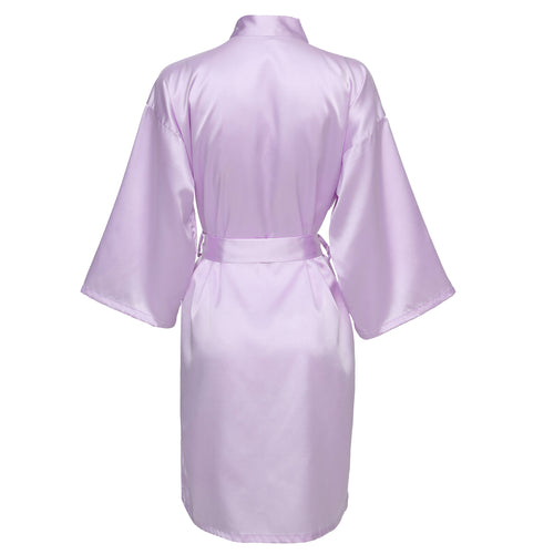 Lavender Satin Robe - SimplyNameIt