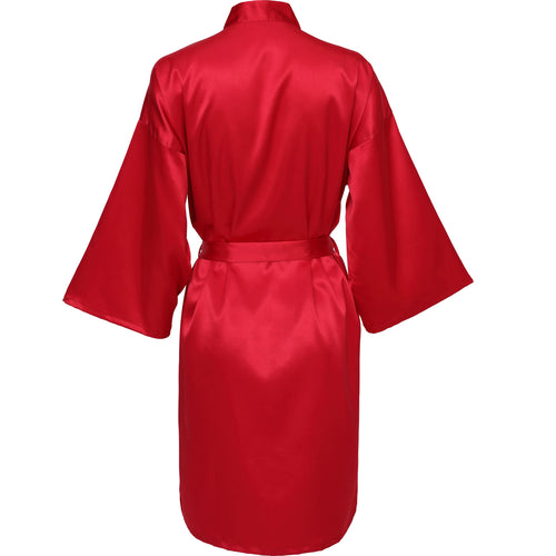 Red Satin Robe - SimplyNameIt