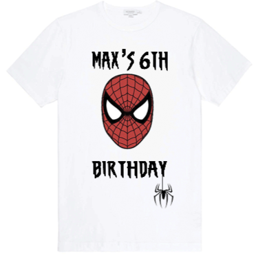 Spiderman Birthday Shirt - SimplyNameIt