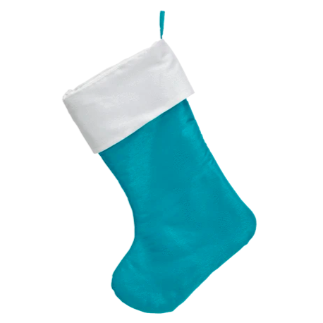 Teal Blue Embroidered Stocking - SimplyNameIt