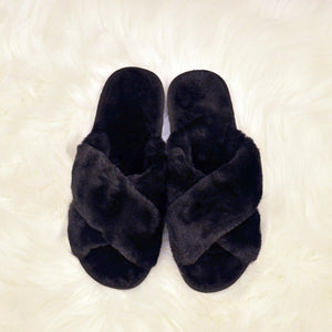 Bridesmaid White Fluffy Slippers