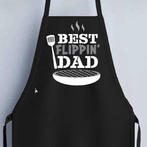 Best Flippin Dad Apron - Black - SimplyNameIt