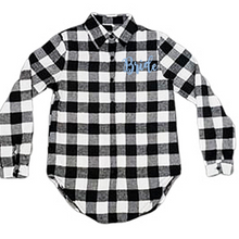 White Plaid Button Down Shirt Personalized with Vinyl - SimplyNameIt