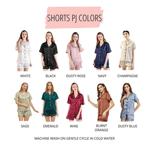 Wine Short Sleeve Button down and Shorts Pajama Sets - SimplyNameIt