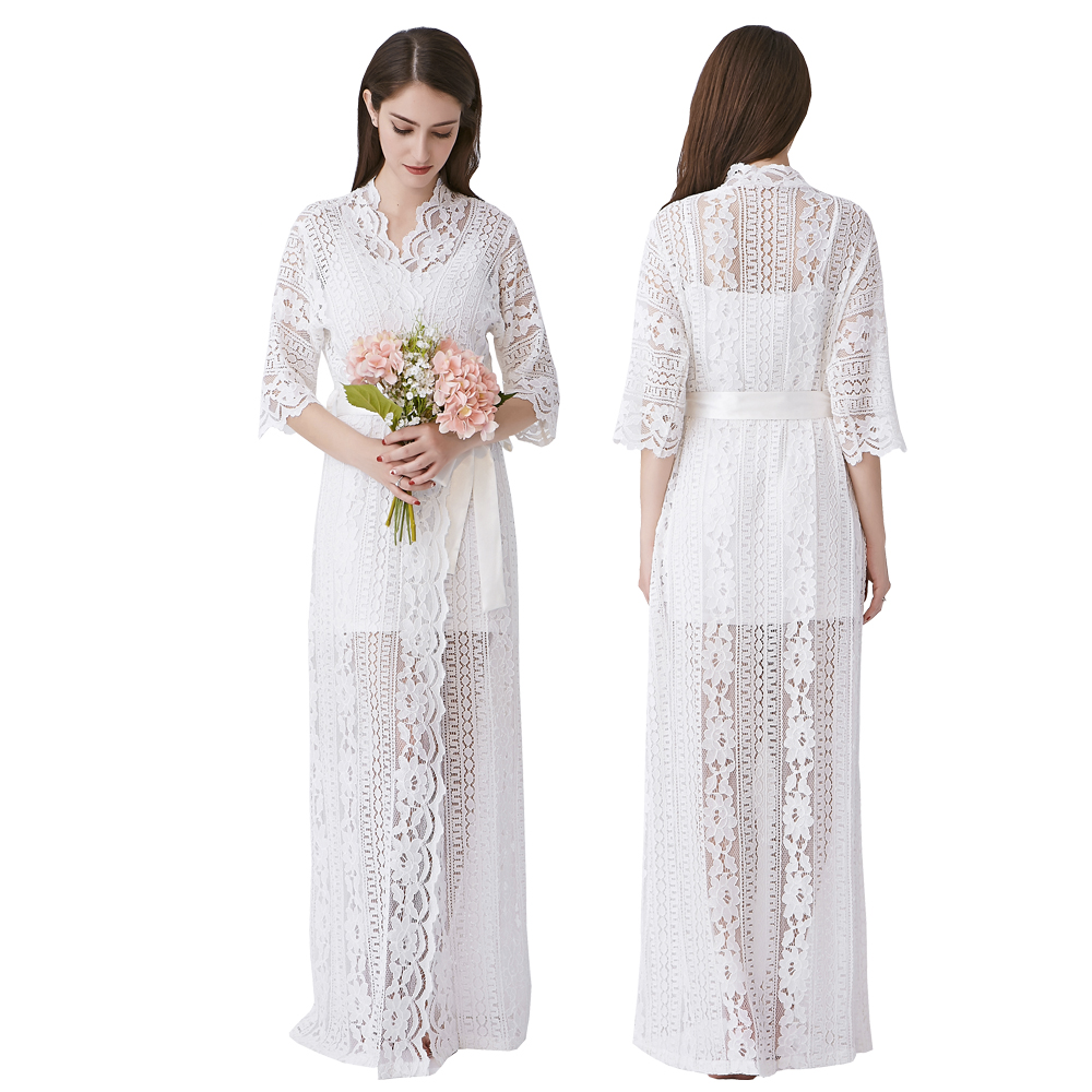 Long Lace Robe - SimplyNameIt