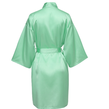 Mint Satin Robe - SimplyNameIt