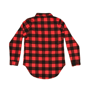 Red Plaid Button Down Shirts Embroidered - SimplyNameIt