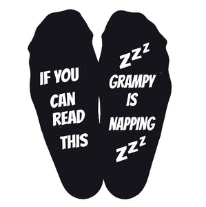 Grampy Is Napping Socks - SimplyNameIt