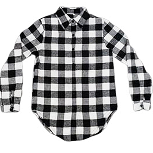 White Plaid Button Down Shirts Embroidered - SimplyNameIt